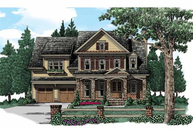 Dream House Plan - Exterior - Front Elevation 3 for Traditional House Plan #927-940 - 4 bed, 3.5 bath