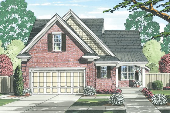 Exterior - Front Elevation 3 for Colonial House Plan #46-843 - 4 bed, 2.5 bath