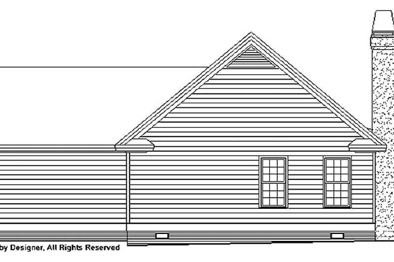 House Plan Design - Exterior - Rear Elevation for Country House Plan #929-390 - 3 bed, 2 bath