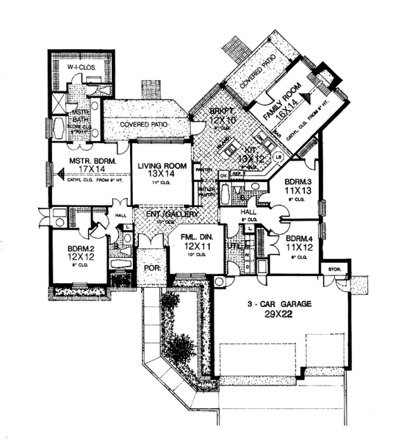 Dream House Plan - Country Floor Plan - Main Floor Plan #310-1125