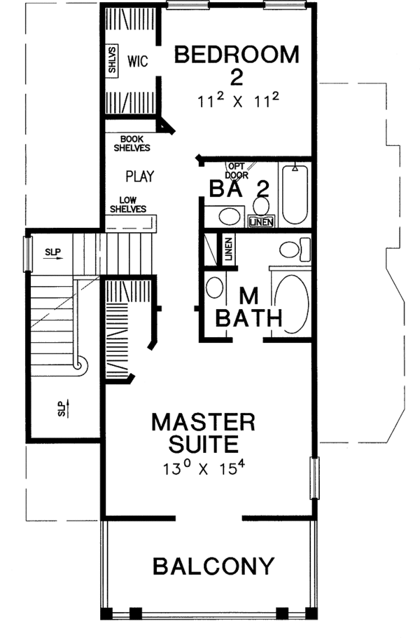 Home Plan - Classical Floor Plan - Upper Floor Plan #472-275