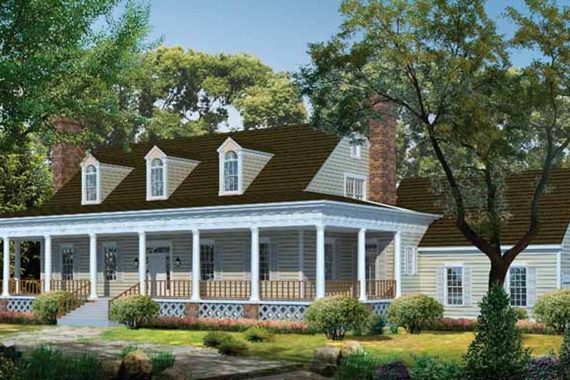 House Blueprint - Classical Exterior - Front Elevation Plan #72-972