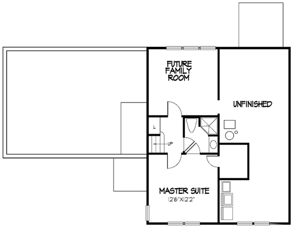 Home Plan - Traditional Floor Plan - Lower Floor Plan #320-1448