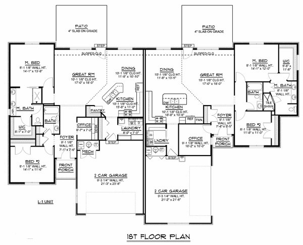 Craftsman Floor Plan - Main Floor Plan #1064-329