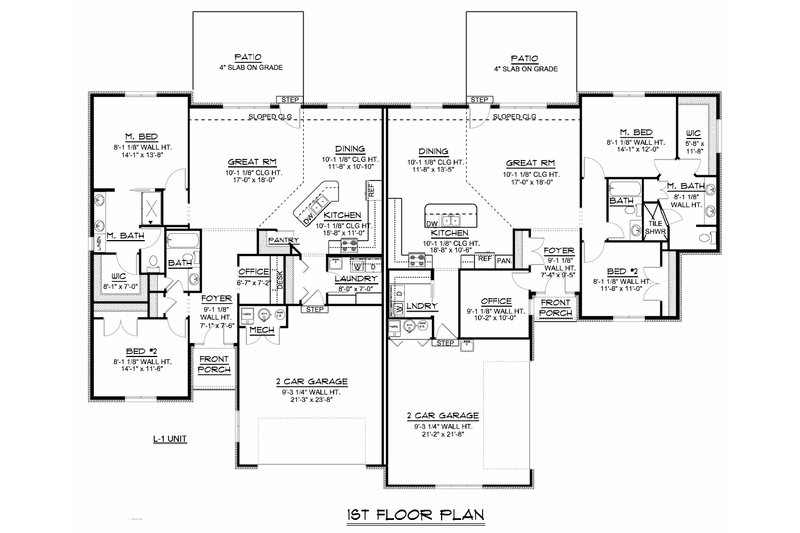 Home Plan - Floor Plan - Main Floor for Craftsman House Plan #1064-329 - 2 bed, 2 bath