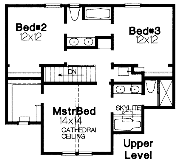 Victorian Floor Plan - Upper Floor Plan #310-175