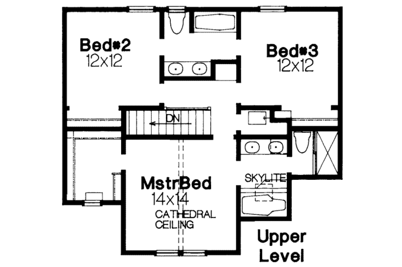 Dream House Plan - Floor Plan - Upper Floor for Victorian House Plan #310-175 - 3 bed, 2.5 bath