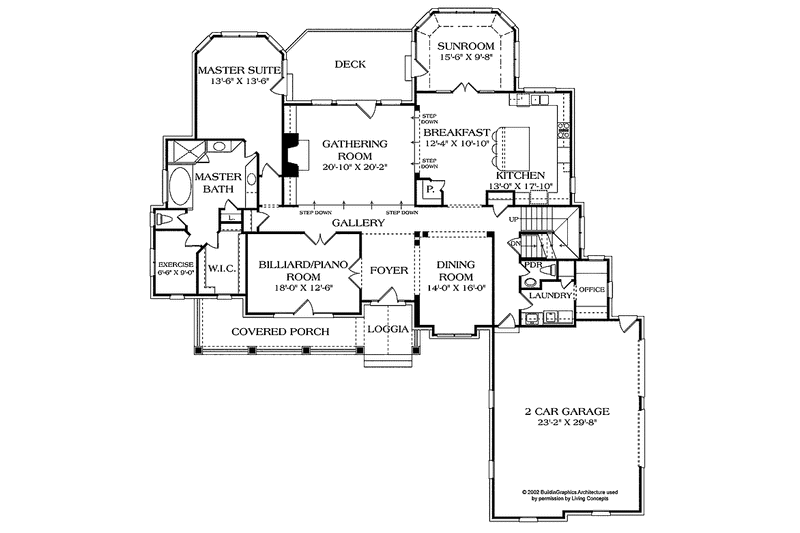 House Plan Design - Floor Plan - Main Floor for Traditional House Plan #453-451 - 4 bed, 3.5 bath