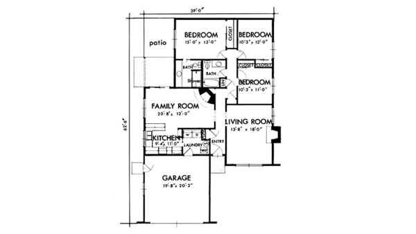 Architectural House Design - Mediterranean Floor Plan - Main Floor Plan #320-1386