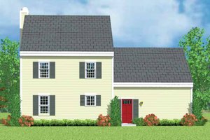 Home Plan - Country Exterior - Rear Elevation Plan #72-1086