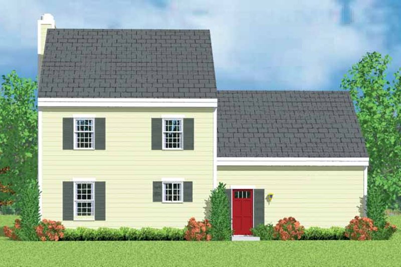 Home Plan - Country Exterior - Rear Elevation Plan #72-1086
