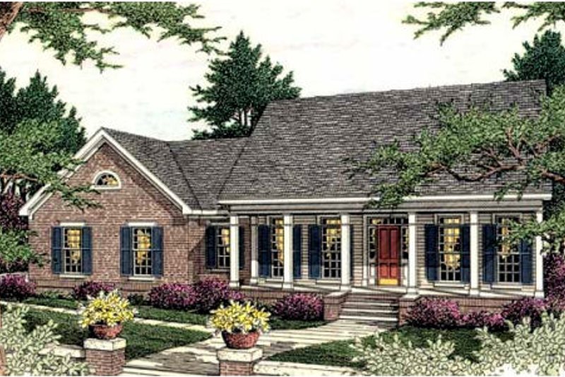 Architectural House Design - Traditional Exterior - Front Elevation Plan #406-286