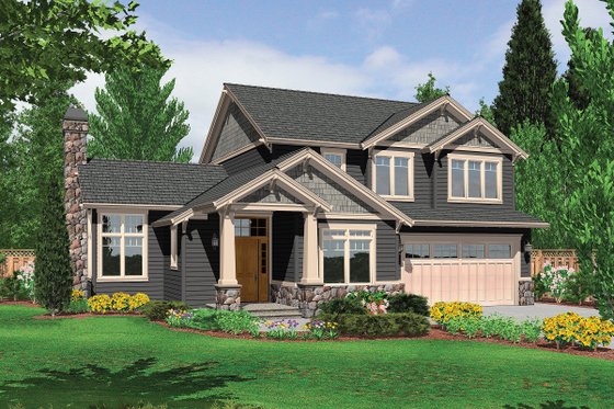 Front View - 2100 square foot Craftsman home
