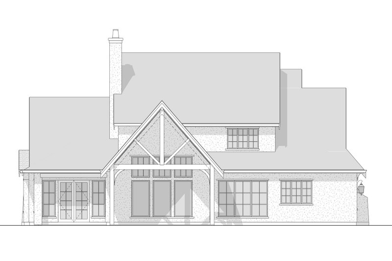 Dream House Plan - Exterior - Rear Elevation 2 for European House Plan #1114-23 - 4 bed, 2.5 bath