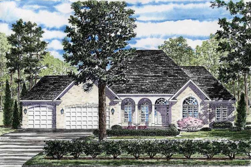 Architectural House Design - Ranch Exterior - Front Elevation Plan #316-233