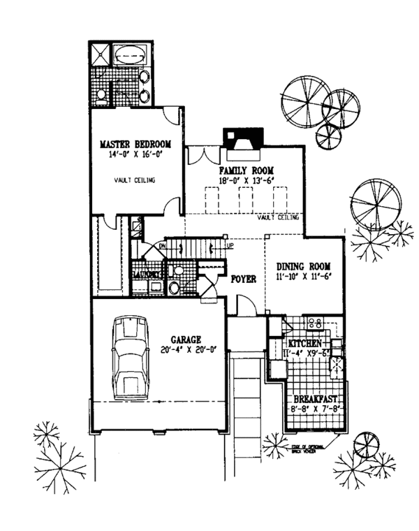 Architectural House Design - Traditional Floor Plan - Main Floor Plan #953-109