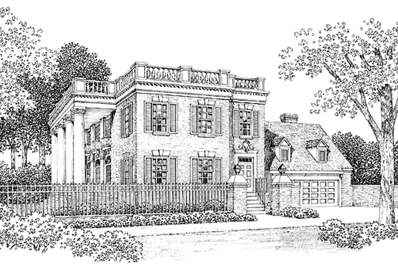 House Blueprint - Classical Exterior - Front Elevation Plan #72-817