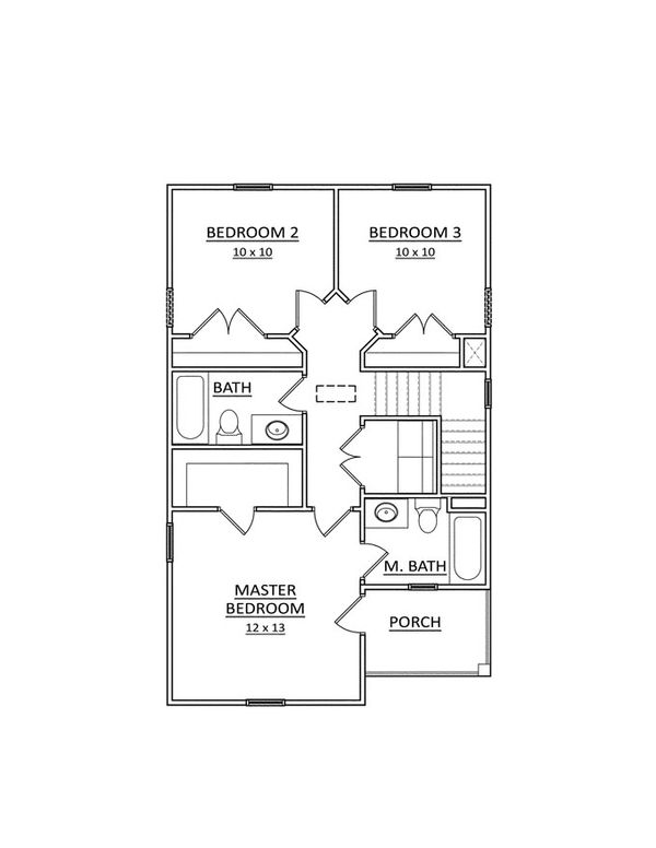 Home Plan - Traditional Floor Plan - Upper Floor Plan #936-27