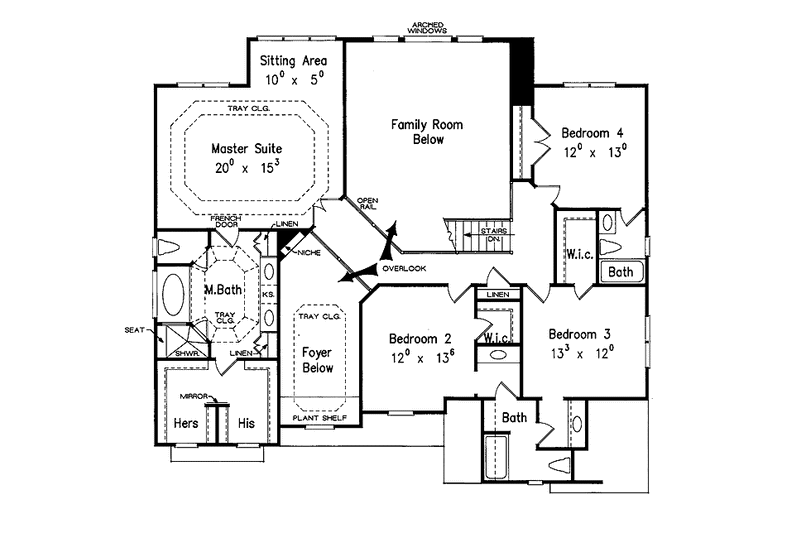 Home Plan - Floor Plan - Upper Floor for Traditional House Plan #927-598 - 4 bed, 3.5 bath
