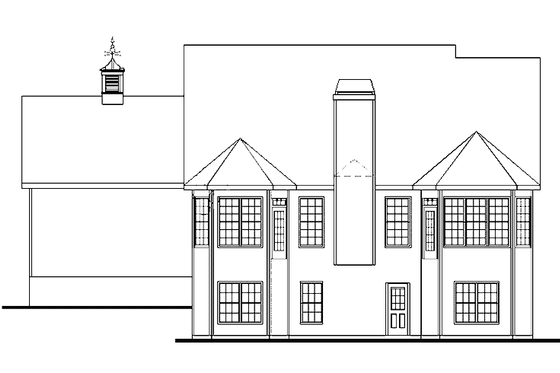 Exterior - Rear Elevation for Country House Plan #927-570 - 4 bed, 3 bath