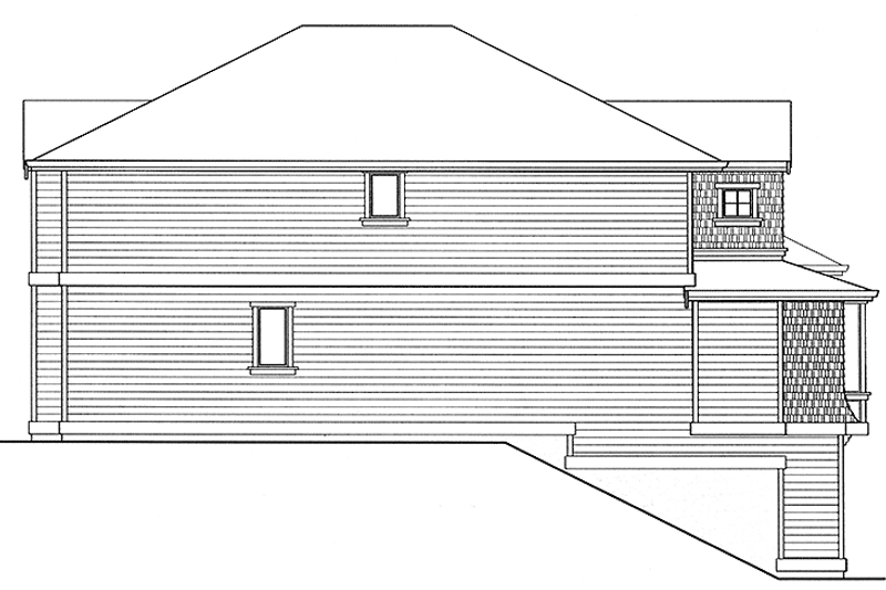 Home Plan - Exterior - Rear Elevation for Craftsman House Plan #132-245 - 3 bed, 2.5 bath
