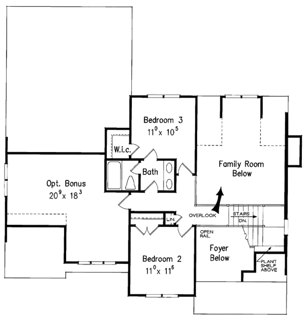 House Design - Colonial Floor Plan - Upper Floor Plan #927-816