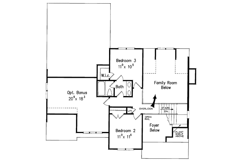 Dream House Plan - Floor Plan - Upper Floor for Colonial House Plan #927-816 - 3 bed, 2.5 bath