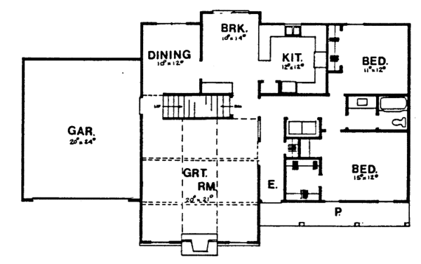 House Plan Design - Country Floor Plan - Main Floor Plan #405-319