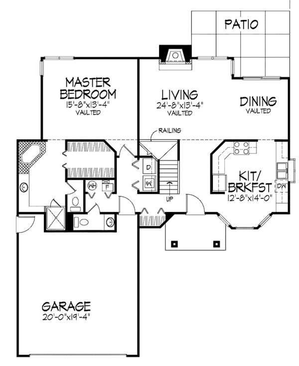 House Plan Design - Craftsman Floor Plan - Main Floor Plan #320-706