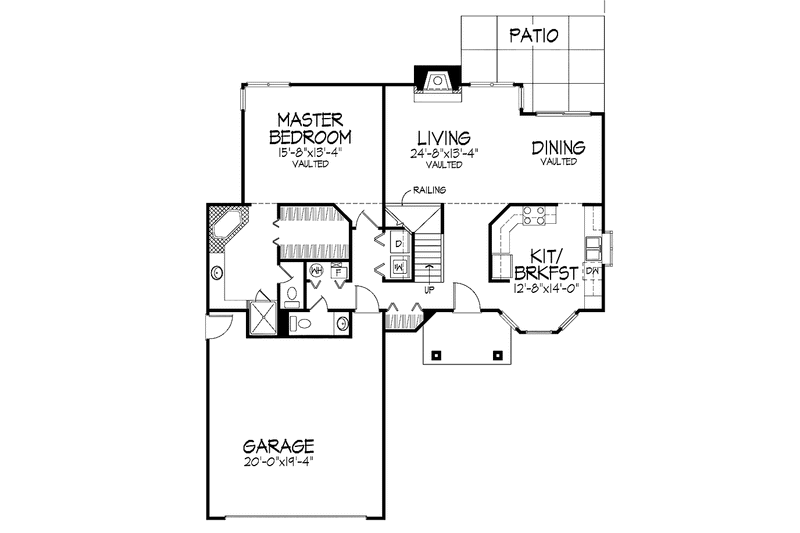 Home Plan - Floor Plan - Main Floor for Craftsman House Plan #320-706 - 2 bed, 2.5 bath