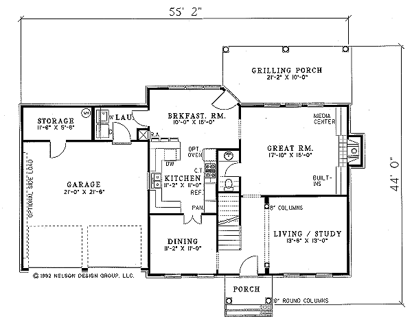 Dream House Plan - Southern Floor Plan - Main Floor Plan #17-2035