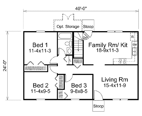 Dream House Plan - Ranch Floor Plan - Main Floor Plan #57-465
