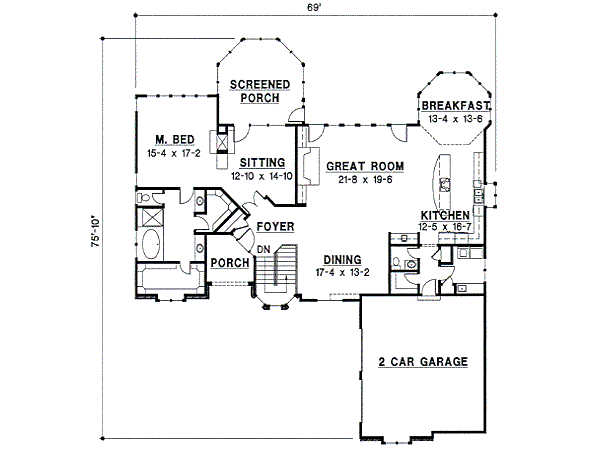 European Floor Plan - Main Floor Plan #67-217