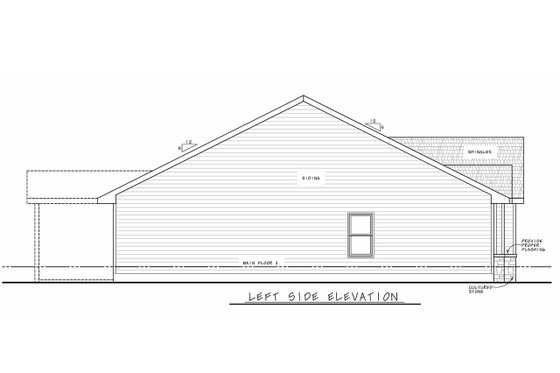Exterior - Other Elevation for Traditional House Plan #20-2358 - 3 bed, 2 bath