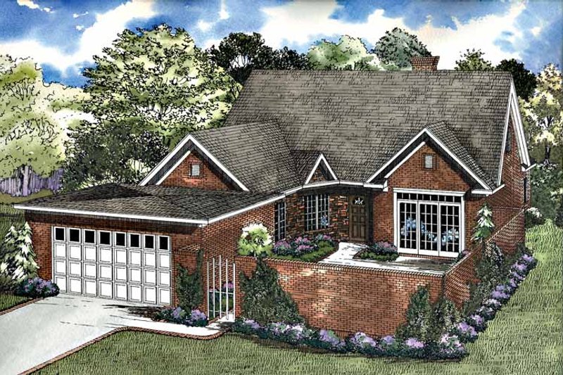 House Blueprint - Traditional Exterior - Front Elevation Plan #17-3174