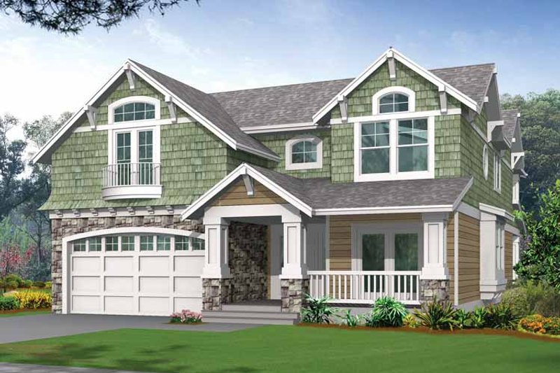 Home Plan - Exterior - Front Elevation 3 for Craftsman House Plan #132-321 - 3 bed, 2.5 bath