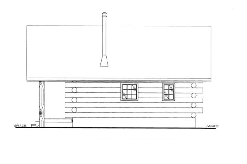 Dream House Plan - Exterior - Other Elevation for Log House Plan #117-828, 1 bath