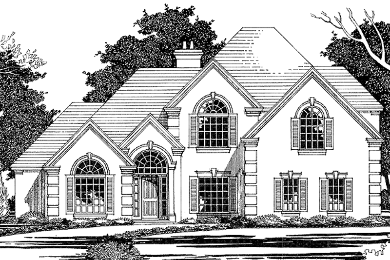 Architectural House Design - Mediterranean Exterior - Front Elevation Plan #472-121