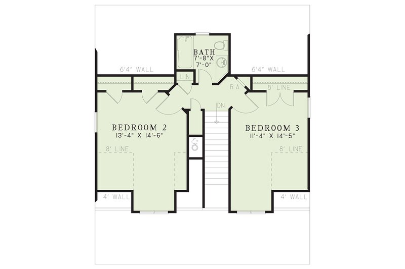 Dream House Plan - Floor Plan - Upper Floor for Country House Plan #17-3270 - 3 bed, 2 bath