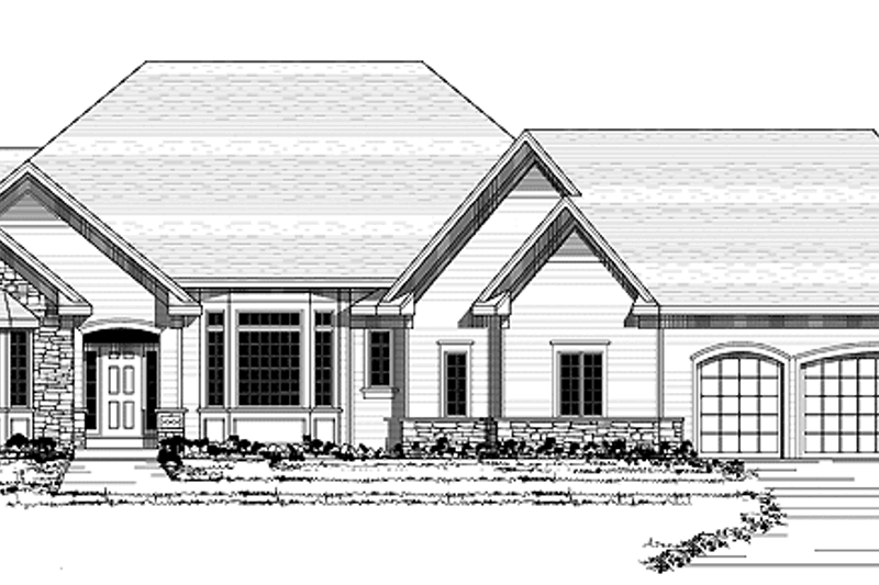 House Blueprint - Ranch Exterior - Front Elevation Plan #51-679