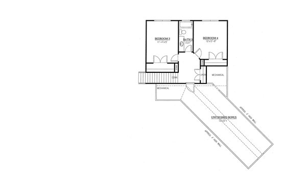 Floor Plan - Upper Floor for Traditional House Plan #437-83 - 4 bed, 3.5 bath