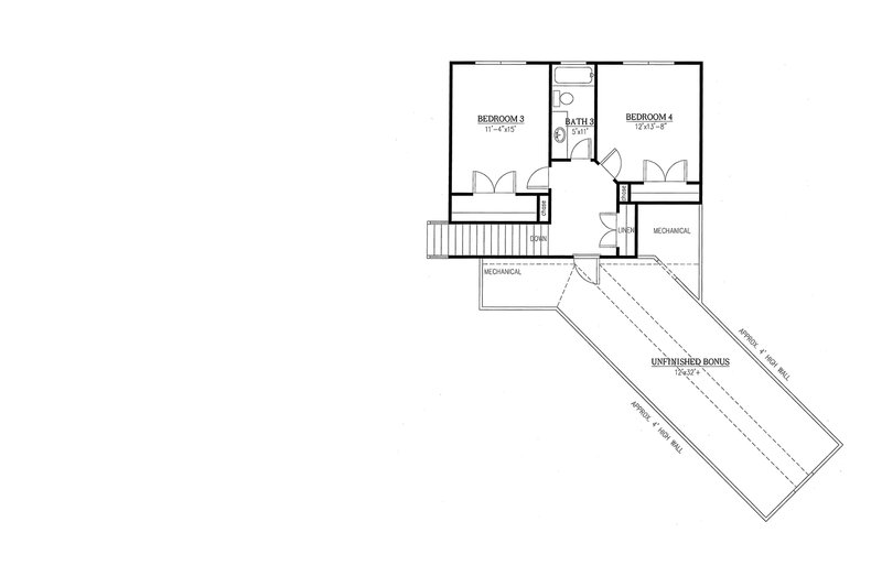 Architectural House Design - Floor Plan - Upper Floor for Traditional House Plan #437-83 - 4 bed, 3.5 bath