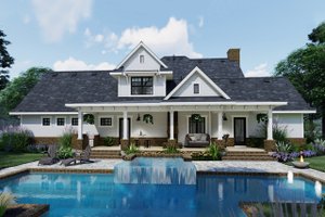 Exterior - Front Elevation 6 for Farmhouse House Plan #120-261 - 3 bed, 2.5 bath