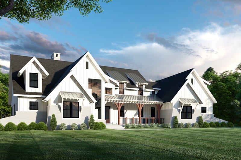 House Blueprint - Farmhouse Exterior - Front Elevation Plan #1088-1