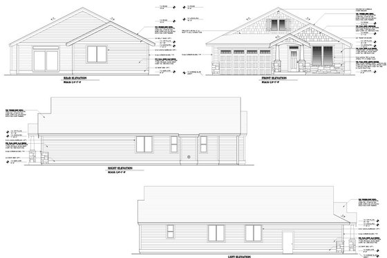 Exterior - Other Elevation for Craftsman House Plan #53-717 - 4 bed, 2 bath