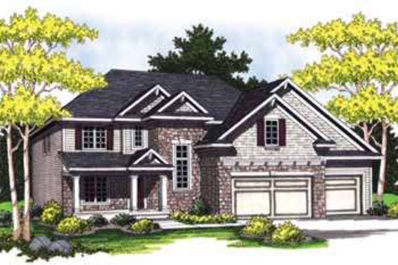 Traditional Style House Plan - 4 Beds 2.5 Baths 2440 Sq/Ft Plan #70-843