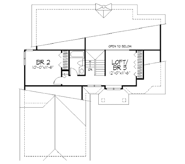 Home Plan - Mediterranean Floor Plan - Upper Floor Plan #320-435