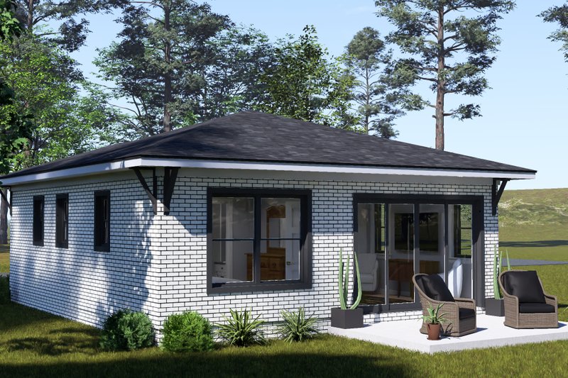 House Blueprint - Exterior - Other Elevation 2 for Modern House Plan #513-2481 - 2 bed, 2 bath