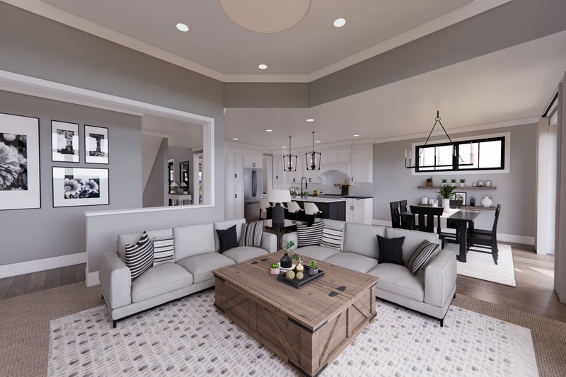 Home Plan - Interior - Family Room 1 for Farmhouse House Plan #51-1324 - 4 bed, 3 bath