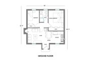 European Style House Plan - 2 Beds 1 Baths 566 Sq/Ft Plan #542-5 